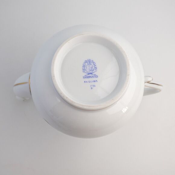 HEREND Queen Victoria Individual Coffee Pot With Bunny Final 3412, Ear chip,RARE - Picture 11 of 16